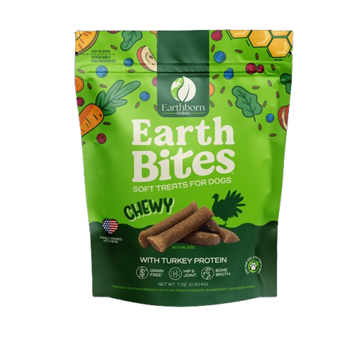 Earthborn Holistic EarthBites Turkey Protein Grain-Free Soft & Chewy Dog Treats 7 oz.