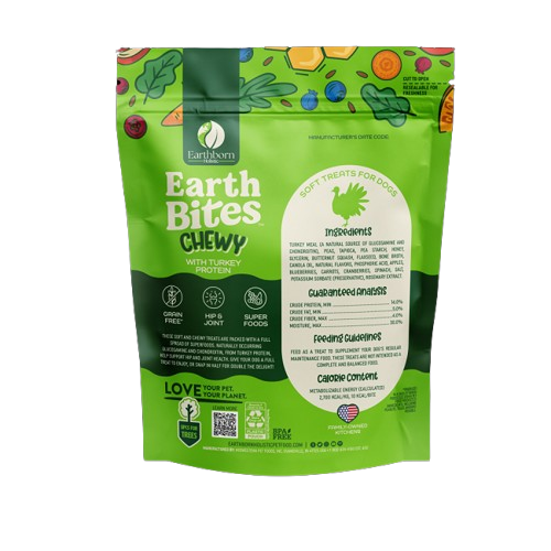 Earthborn Holistic EarthBites Turkey Protein Grain-Free Soft & Chewy Dog Treats 7 oz.
