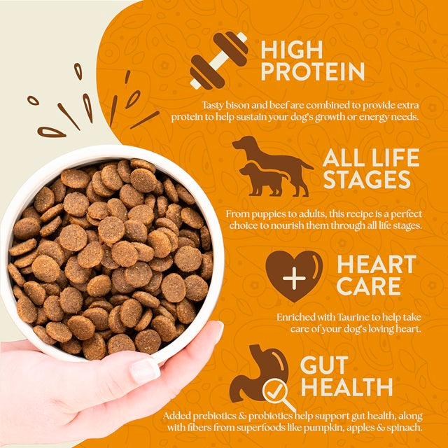 Earthborn Holistic Great Plains Feast Bison Meal & Vegetables Grain-Free Dry Dog Food 25-lb