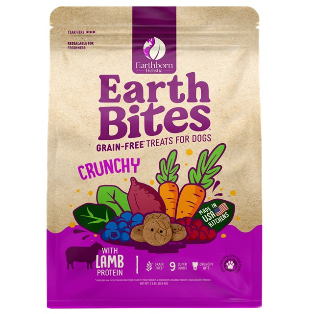 Earthborn Holistic EarthBites Lamb Protein Crunchy Dog Treats 2 Lbs.