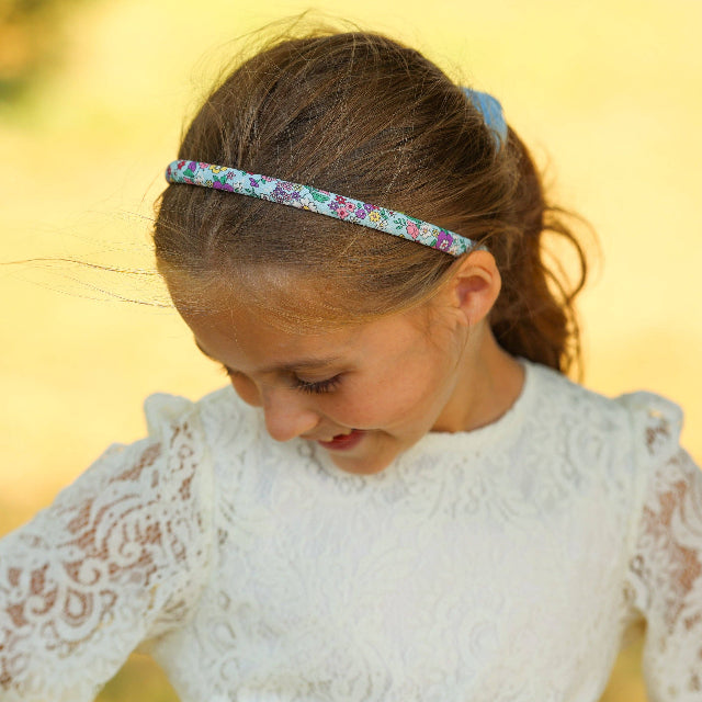 Thin Floral Headband, Assorted Colors