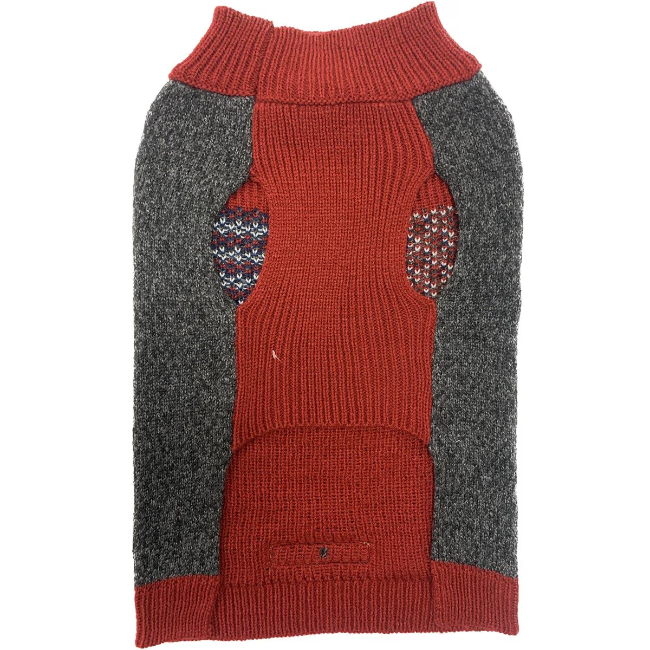 Eddie Bauer American Flag Crewneck Charcoal Grey Dog Sweater