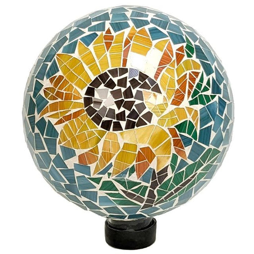 Echo Valley 10 in. Gazing Globe Sunflower Mosaic
