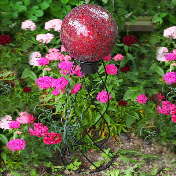 21" Tall Helix Gazing Globe Metal Stand