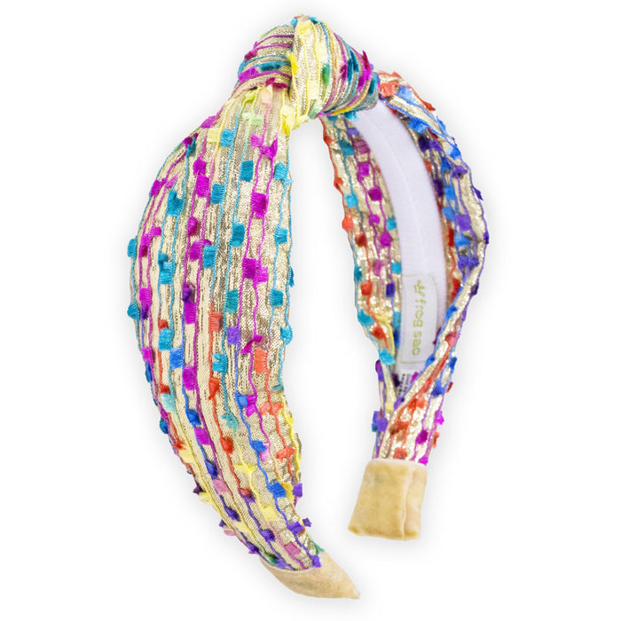 Gold Confetti Knot Headband