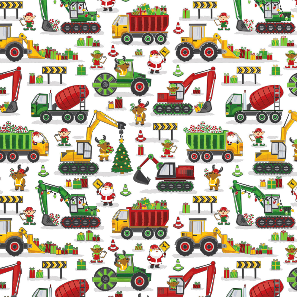 Holiday Construction Jumbo Holiday Gift Wrap Roll 10' x 30"