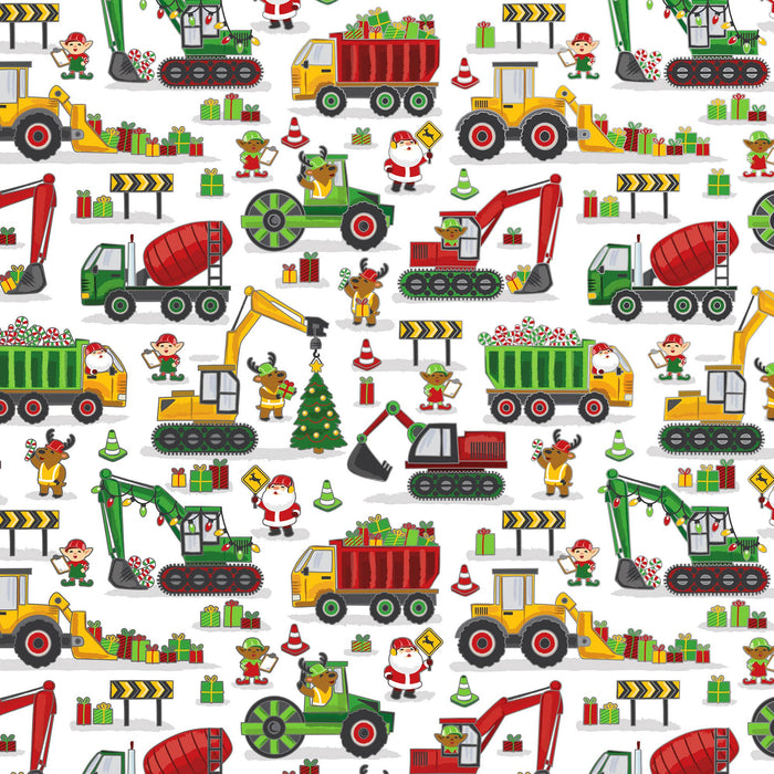 Holiday Construction Jumbo Holiday Gift Wrap Roll 10' x 30"