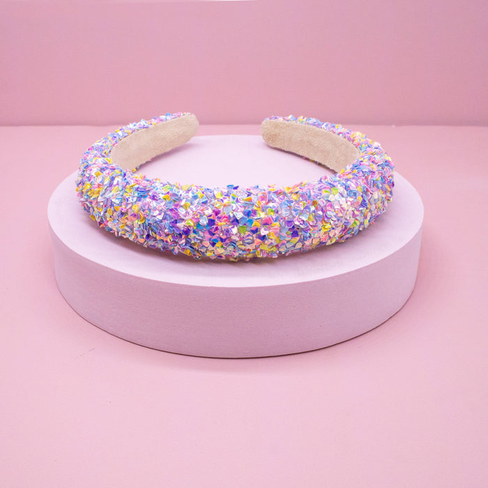 Chunky Padded Sparkly Headband, Assorted Colors