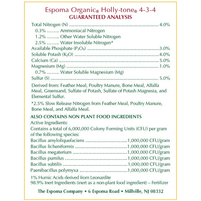 Holly Tone, Organic - Espoma