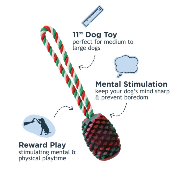 Tall Tails Natural Rubber Pinecone Treat-And-Tug Dog Toy