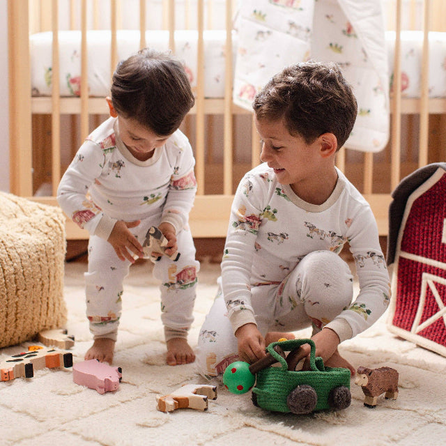 Toddler Barnyard Organic Cotton Long Sleeve Pajama Set