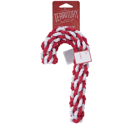 Territory Candy Cane Braided Rope Dog Toy