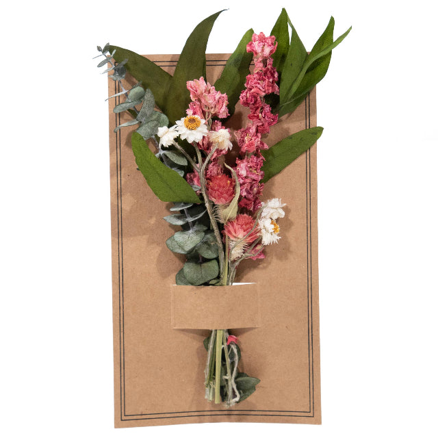 Eucalyptus & Pink Larkspur Mini Dried Floral Bouquet