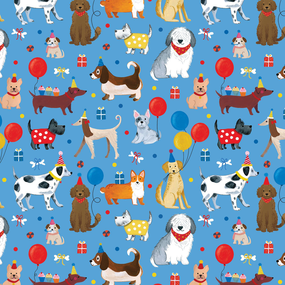 Party Dogs Gift Wrap Roll 5' x 30"