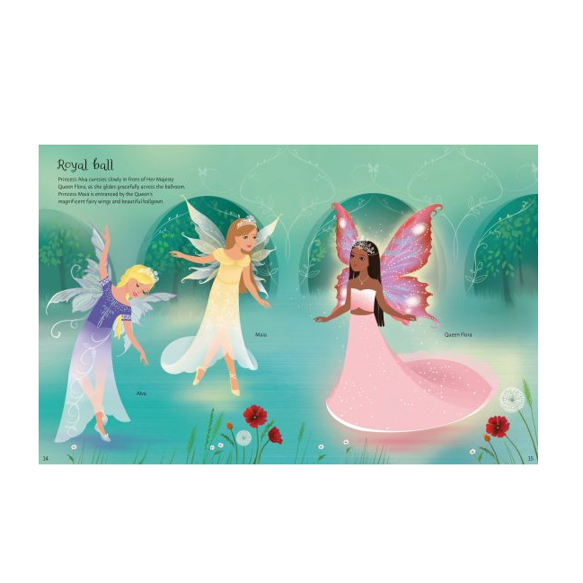 Little Sticker Dolly Dressing Fairy Princesses Sticker Book, Usborne