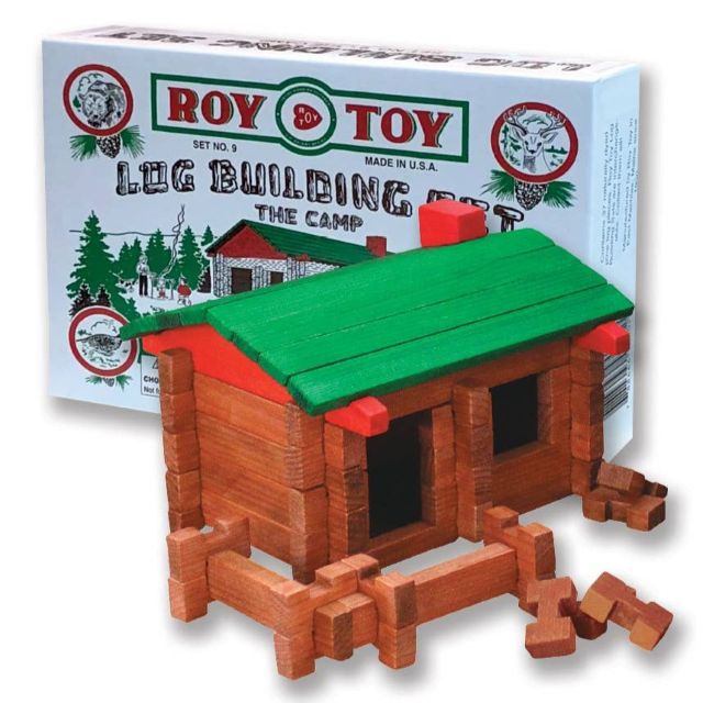 Roy Toy Miniature Log Cabin Set No. 9 The Camp