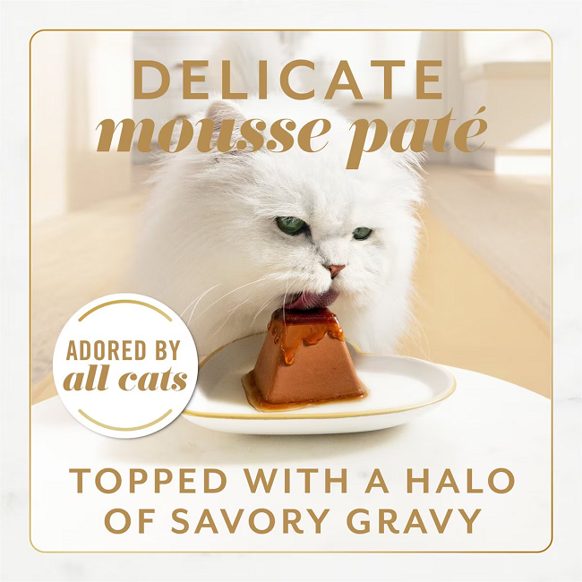 Fancy Feast Gems Mousse Salmon Pate Grain-Free Wet Cat Food, 2-oz tray