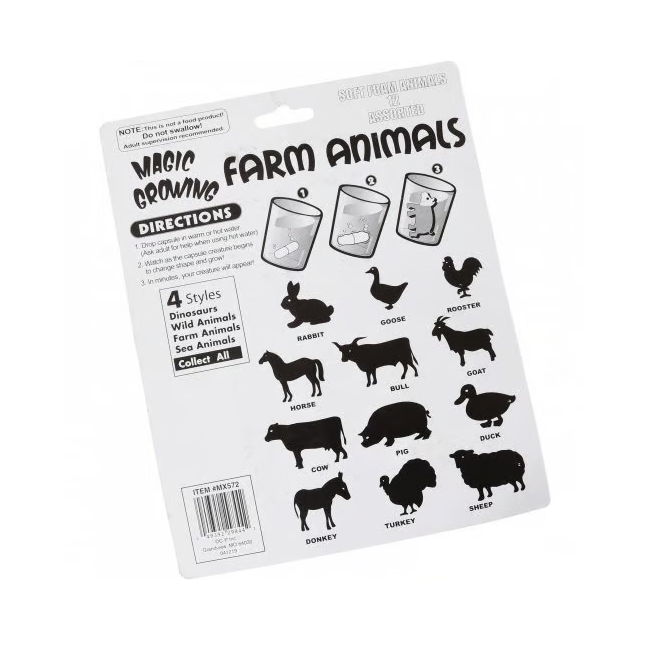 Magic Growing Capsules 12-Pack, Farm Animals