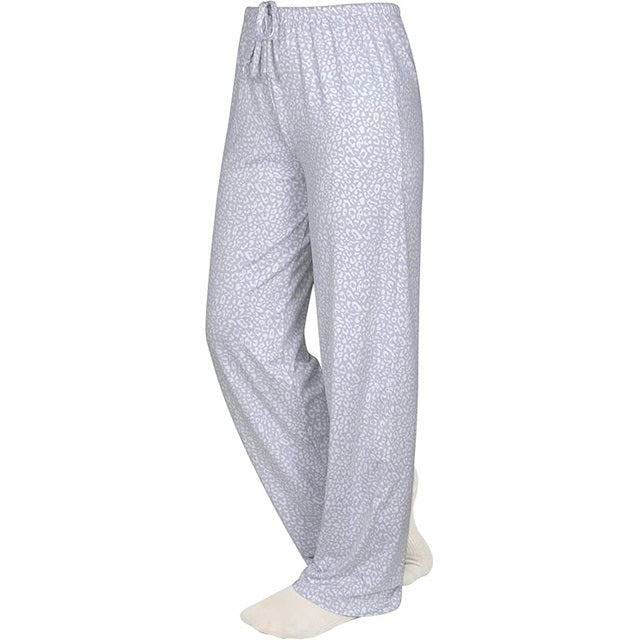 Women's Lounge Pants, Sheer Gray Leopard