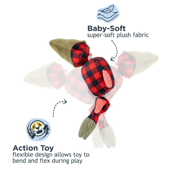 Tall Tails Salmon Jointed Shake Play Dog Toy