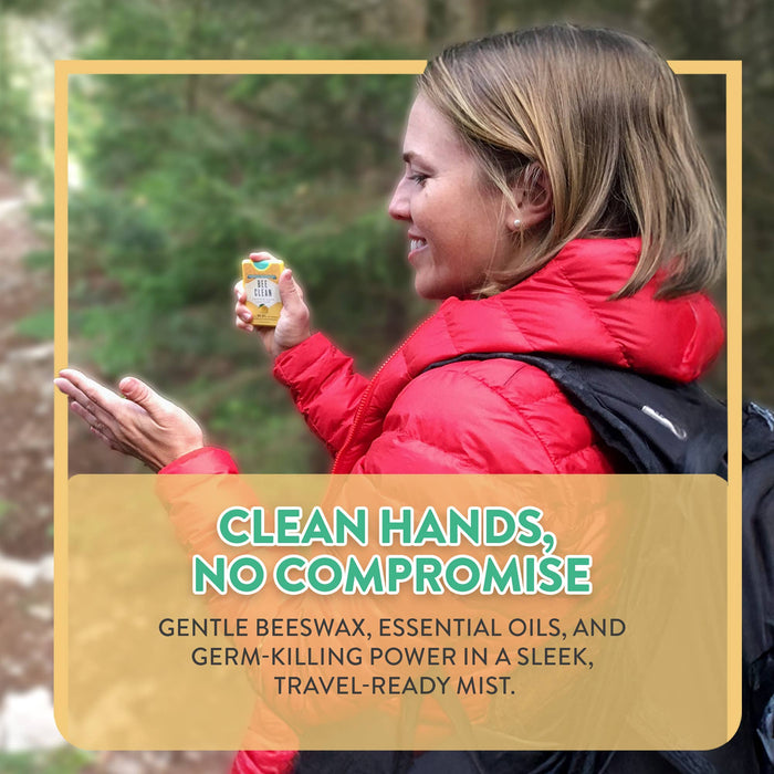 Bee Clean Citrus and Peppermint Organic Beeswax Hand Sanitizer Pocket Spray