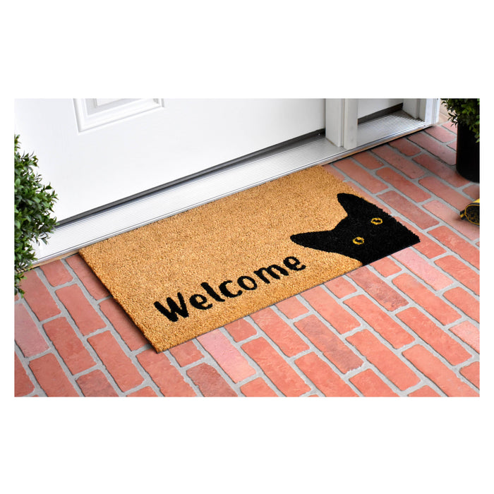 Kitty Korner 17" x 29" Coir Non-Slip Doormat