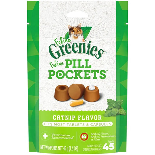 Feline Greenies Pill Pockets Catnip Flavor Cat Treats