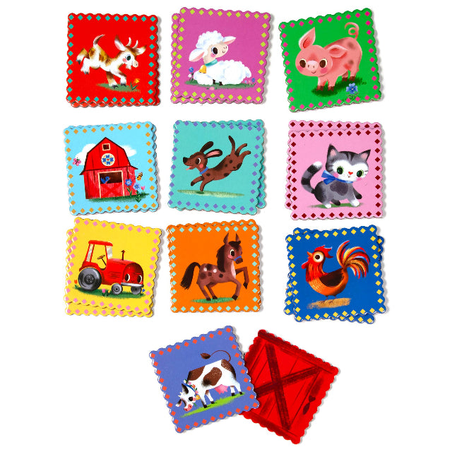 eeBoo Little Farm Pre-School Memory & Matching Game