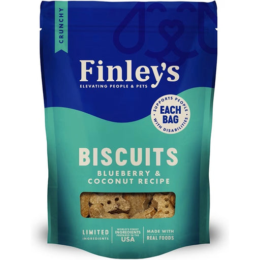 Finley's Blueberry & Coconut Crunchy Biscuits Dog Treats 12 oz.