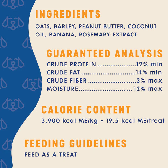 Finley's Peanut Butter & Banana Crunchy Biscuits Dog Treats 12 oz.