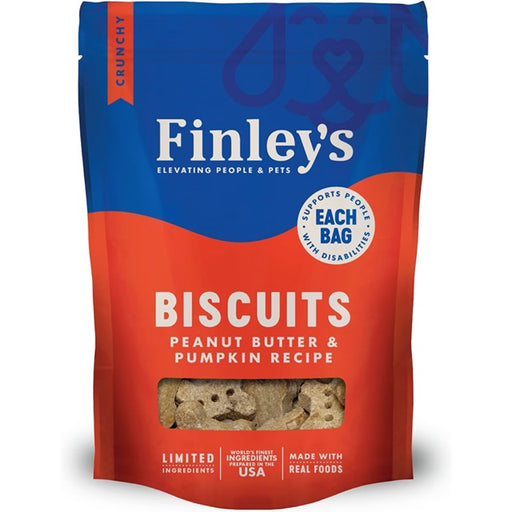 Finley's Peanut Butter & Pumpkin Crunchy Biscuits Dog Treats 12 oz.