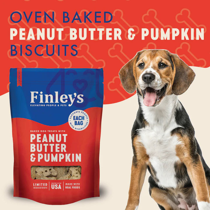 Finley's Peanut Butter & Pumpkin Crunchy Biscuits Dog Treats 12 oz.