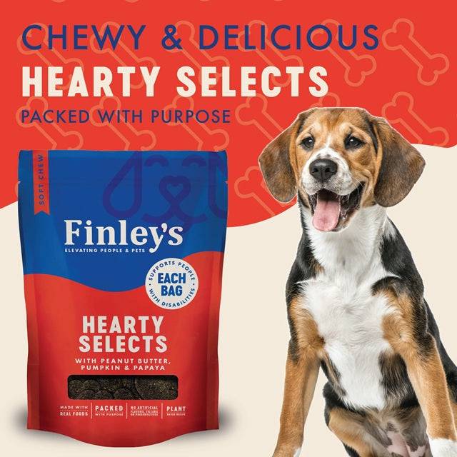 Finley's Peanut Butter, Pumpkin & Papaya Hearty Selects Soft & Chewy Dog Treats 12 oz.