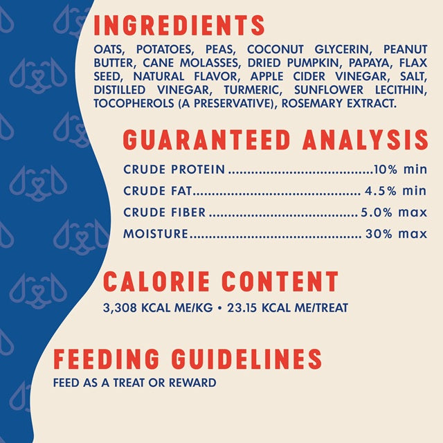 Finley's Peanut Butter, Pumpkin & Papaya Hearty Selects Soft & Chewy Dog Treats 12 oz.