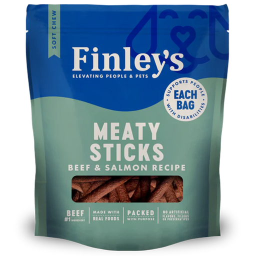 Finley's Beef & Salmon Recipe Meaty Sticks Soft & Chewy Dog Treats 5 oz.