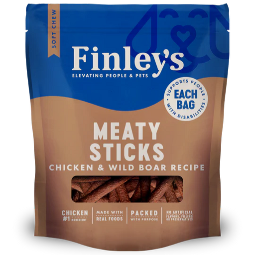 Finley's Chicken & Wild Boar Recipe Meaty Sticks Soft & Chewy Dog Treats 5 oz.