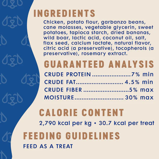 Finley's Chicken & Wild Boar Recipe Meaty Sticks Soft & Chewy Dog Treats 5 oz.