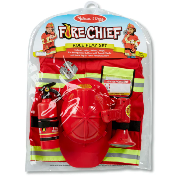 Melissa & Doug Fire Chief Role Play Costume Set
