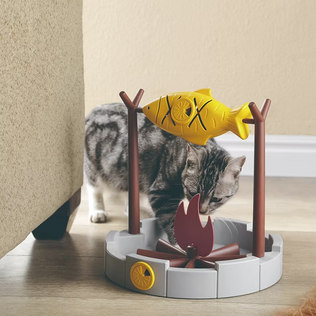 PetPals Grilled Fish Interactive Cat Treat Toy