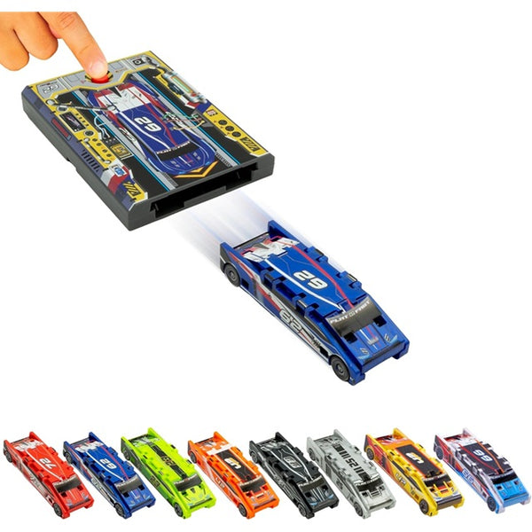 Flat 2 Fast STUNT Card Racer with Pocket Launcher, Assorted