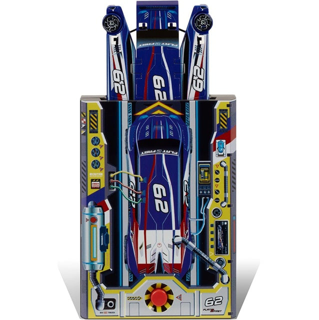 Flat 2 Fast STUNT Card Racer with Pocket Launcher, Assorted