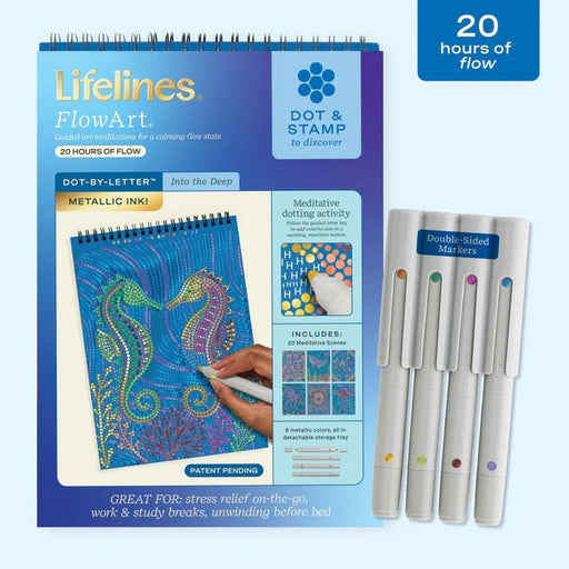 Lifelines FlowArt® Dot-By-Letter Into the Deep Metallic