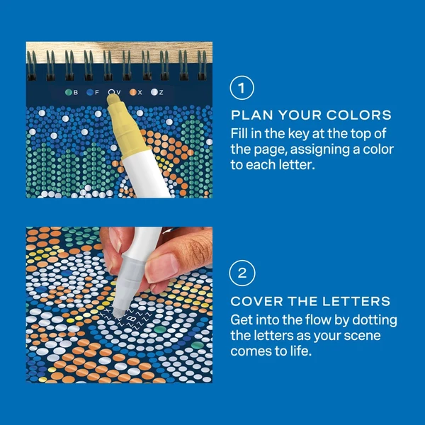 Lifelines FlowArt® Mini: Dot-by-Letter Frosted Village - Metallic Ink, Holiday 2026 Collection