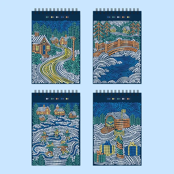 Lifelines FlowArt® Mini: Dot-by-Letter Frosted Village - Metallic Ink, Holiday 2026 Collection
