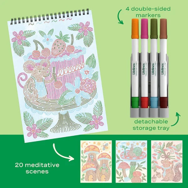 Lifelines FlowArt® Trace-by-Line Woodland Whimsy