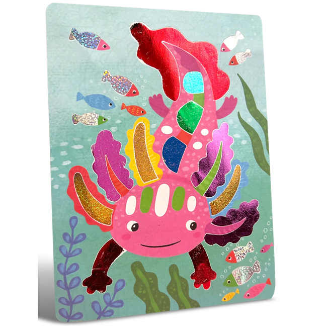 Foil-tastic Foil Art & Coloring Set - Awesome Animals - 12 Pages 24 Foil Sheets