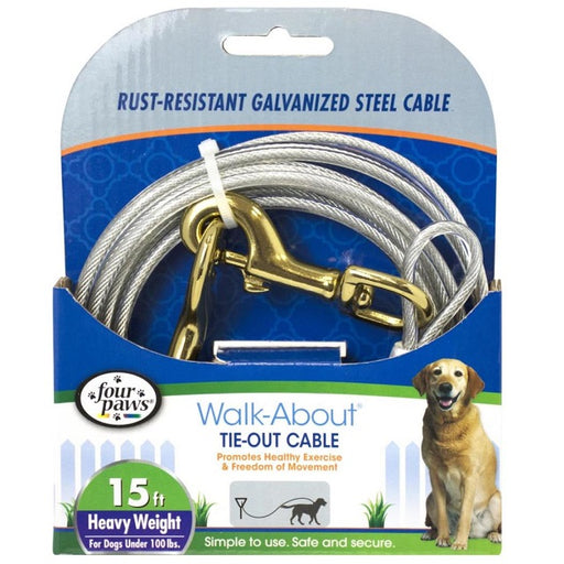 Four Paws Walk-About Heavy Weight Dog Tie Out Cable