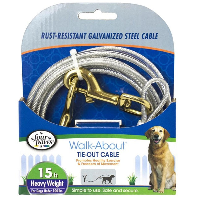 Four Paws Walk-About Heavy Weight Dog Tie Out Cable — Ellington Agway