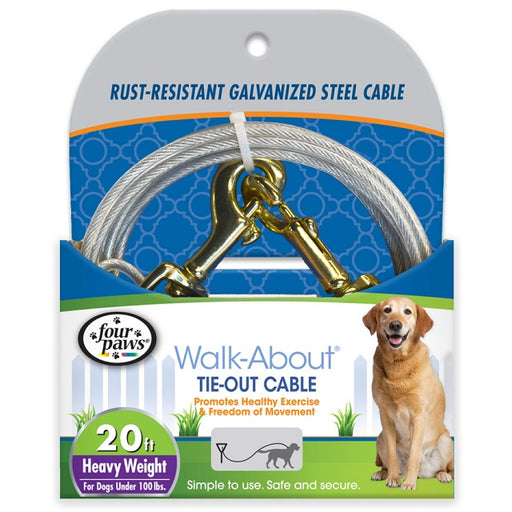 Four Paws Walk-About Heavy Weight Dog Tie Out Cable
