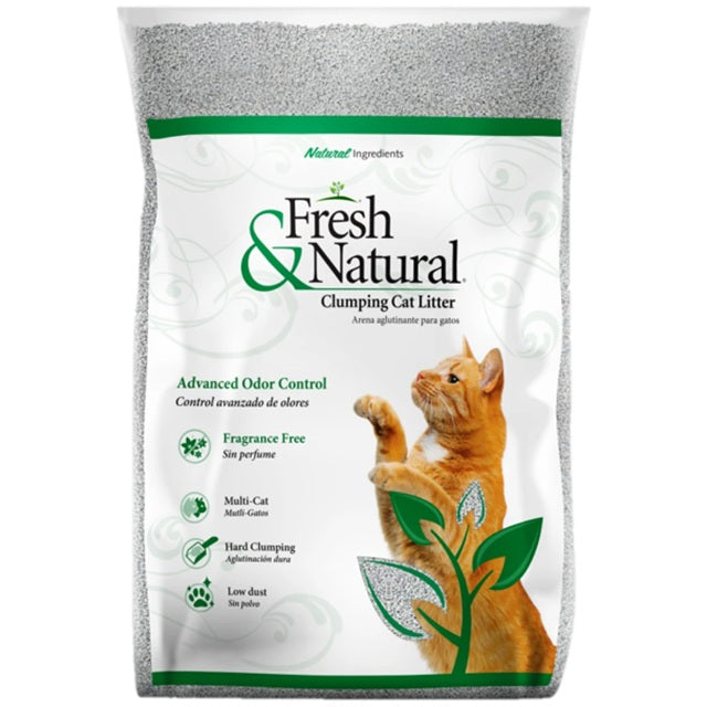 Fresh & Natural Advanced Odor Control Unscented Clumping Clay Cat Litter 40 lb.